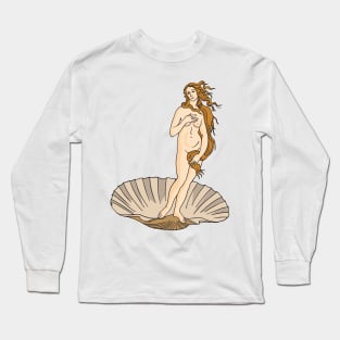 The Birth of Venus Sandro Botticelli Illustration Long Sleeve T-Shirt